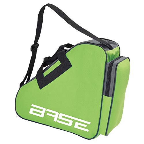 BASE - Skatebag I Schlittschuhtasche mit Henkeln I Eishockey-Bag mit Reisverschluss & praktischen Fächern I inkl. verstellbarem Trageriemen, grün