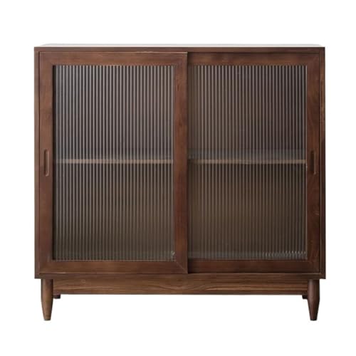 Konsolenschrank Holz-Sideboard, skandinavisch, schlicht, japanisches Glas, Speisekammer, Haushaltsschrank, kleiner Lagerschrank, Barschrank Buffet-Aufbewahrungsschrank ( Color : 02 , Size : 80x40x95cm
