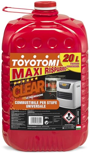 Toyotomi CLEAR20L Ultra Geruchsneutral, Brennstoff kompatibel mit allen elektrischen oder mechanischen Öfen, Japanische Exzellenz, Max. Einsparung 20 Liter