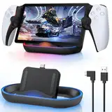 FASTSNAIL Charging Station for PS Portal Remote Player, PSP Accessories Compatible with Playstation Portal Remote Player, Stand for PS5 Portable(Schwarz)