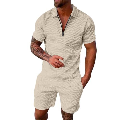 sommer outfit herren 2 teiler sportanzug fitness kleidung männer sport set men shorts und tshirt für hemd gym trainingsanzug casual outfits kurz jogginganzug baumwolle freizeitanzug zweiteiler