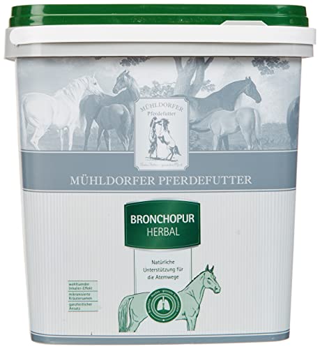 Mühldorfer Pferdefutter Mühldorfer Bronchopur Herbal - 1,8 kg - Fördert das Abhusten - Beruhigt Atemwege - Wohltuender Inhalier-Effekt