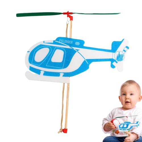 Generisch Flugzeugflugzeug für Kinder, Kinder Hubschrauberspielzeug | Gummibandflugzeugmodellkit | Flugzeugbaugruppe Playset für Alter 4-12 Anfänger Hobbyisten Sammlerstücke