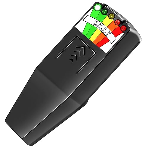 K2 EMF Meter Magnetfelddetektor, Handheld emf messgerät, 5 LED Gauß-Messgerät Detektor für elektromagnetische Strahlung, Für Testing Outdoor, Office Portable Magnetfeld Strahlung(Schwarz)