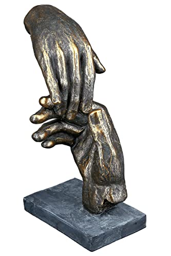 Casablanca - Deko Skulptur helfende Hand - aus Poly mit Spruchanhänger - Geschenk und Dekoration - Höhe 21 cm