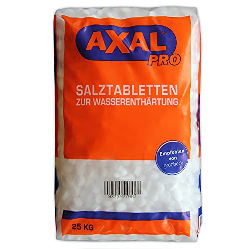 Axal Pro Regeneriersalz 25kg | Salztabletten zur Wasserenthärtung | Wasserenthärtungsanlagen Entkalkungsanlagen Pools | Kalkvermeidung Entkalkung