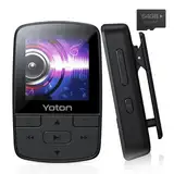 YOTON MP3 Player Bluetooth 5.2, MP3 Player mit kopfhörer, 64 GB großer Speicher, unabhängiger Lautstärkeregler, UKW-Radio, Sprachaufzeichnung und Unterstützung für bis zu 128 GB SD-Karte