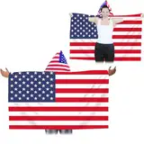 Amerikanische Kap-Flaggen, groß, 90 x 150 cm, USA-Amerika-Umhang-Flagge, Banner, Dekorationen für Frankreich, internationale Spiele, Dekoration, Flaggen der Welt, 2 Stück