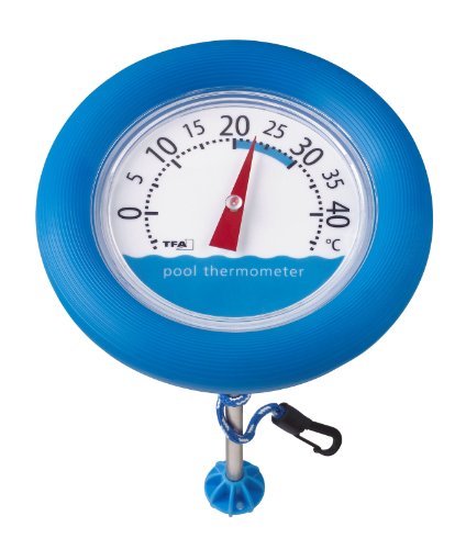 TFA Dostmann Poolwatch analoges Schwimmbadthermometer, 40.2007, geeignet für Schwimmbad und Teich, (L) 200 x (B) 200 x (H) 350 mm