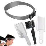 4 Stück Haarschneide Hilfe, Haarschneidekamm Barber Kamm, Verstellbare Haarschneide Schablone, Gebogenes Silikon Haarschnittband Geeignet für Haare Männer Schneiden