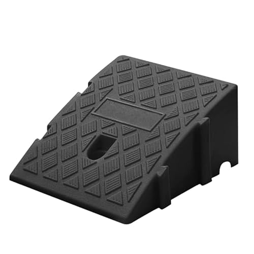 Bordsteinrampe, Kunststoff, 13 cm Hohe Schwelle, Auffahrtsrampe für Auto, Motorrad, Laderampe, LKW, Rollstuhl, Garage, Gehweg (Black)