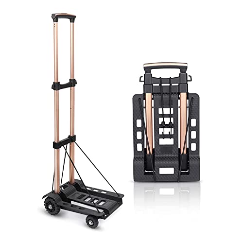 Sackkarren Hua Klappbarer Handwagen-Gepäckwagen Dolly Handwagen 90 Lbs Nutzlastwagen Mit 4 Rädern Zum Bewegen, Einkaufen, Reisen, Home Office-Gebrauch