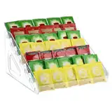 Teebox mit 7 Ebenen Teebeutelhalter Aufbewahrung Teebeutelboxen aus Kunststoff Teebeutel Organizer für Küche, Büro, Arbeitsplatte, Zuckerpackungen, Milchkännche