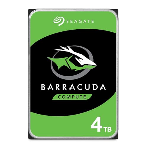 Seagate Barracuda 4TB interne Festplatte HDD, 3.5 Zoll, 5400 U/Min, 256 MB Cache, SATA 6GB/s, silber, Data Rescue ServiceModellnr.: ST4000DMZ04