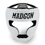 MADGON Premium Kopfschutz, Boxhelm mit Perfekter Sicht und maximalem Schutz, Gesichtsschutz für Kampfsport, MMA, Boxen, Kickboxen & Sparring