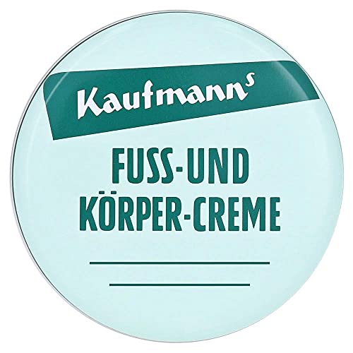 Kaufmanns Fuss- und Körper-Creme, macht ihre Füße glatt und geschmeidig. Zudem schützt Sie die Haut vor Austrocknung und bildet einen angenehmen Schutzfilm, 1x 50 ml