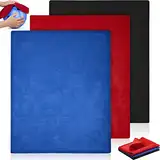 Patelai Bowlingball, Shammy Bowlingball, Handtuchpolster, Zubehör für die Reinigung (30,5 x 25,4 cm, Königsblau, Rot und Schwarz)