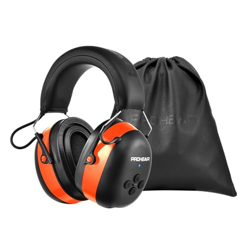 PROHEAR 037 Gehörschutz mit Bluetooth, BT 5.3-Technologie Kopfhörer mit Eingebautem Mikrofon und Lärmreduzierung für Mähen und Lärmintensive Freizeitaktivitäten, SNR 30dB, NRR25dB