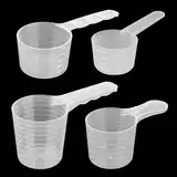 4PCS Messlöffel, Dosier-Löffel 100ml,70ml,50ml,40ml, Waschmittel Dosierhilfe,Kunststoff Transparent Measuring Spoons für Milchpulver, Proteinpulver, Mehl, Küchenbedarf