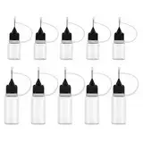 XPEX 10 Stück Dosierflasche,Nadelflasche,Dosierflaschen,Quetschflasche Klein,Plastikflasche,Leimflasche Leer,Kleine Plastikflaschen Zum Befüllen,Mit Nadelspitze,5Pc 5Ml Und 5Pc 10Ml Leerfläschchen