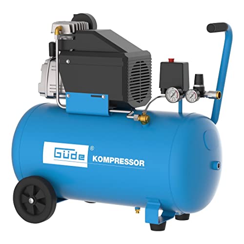 Güde Kompressor 260/10/50 (1500 W, 50 l Kessel, ölgeschmiert, max. 10 bar, eff. Liefermenge 130 l/min, Druckschalter, Druckminderer, 2 Manometer, Sicherheitsventil, Druckluftkupplung, Transportgriff)