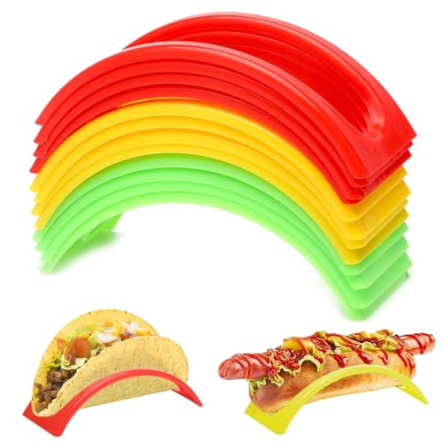 12 Stück Taco Halter Ständer,Taco Halter,Taco Shells,Taco Schalen,Hartplastik Taco Shell Halter Rack,Tacos,Ständer Taco Regalhalterung,Hot Dog Halter Für Restaurant, Zuhause
