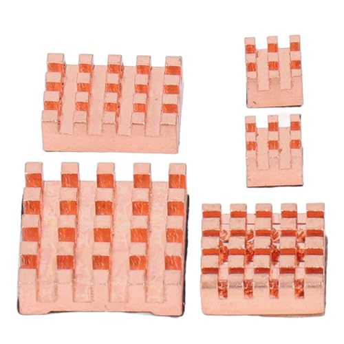 Heat Sinks, Heatsink, Kuuleyn 5PCS Cpu Copper Heatsink Strong Thermal Conductivity Cooling Heat Sink Set for Pi5