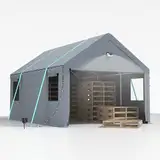 Carport Zeltgarage 3x5 m – extra großes Garagenzelt Winterfest mit Roll-up-Fenster für Auto, SUV, Boote & LKW – Seitenwände und Dach abnehmbar – Unterstand Lagerzelt oder Weidezelt