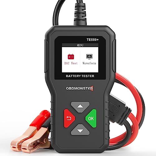 BM550 PLUS Tester Batteria Auto 6V/12V/24V Professionale,Tester tensione Display LED,100-2000CCA 2-220Ah Digitale Test Strumento per Auto Barca Camion ATV, SUV Moto Tosaerba etc