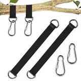 Hängematten Befestigung, 2 Stück Swing Hanging Kit Schaukel Befestigung Schaukel Aufhängung Befestigung Nylon Hanging Gurt mit 2 Schwerlast Karabinern und D-Ringen für Schaukel Hängematten