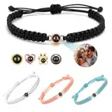 Personalisiertes Foto Armband mit Bild - Geschenk für Freundin/Mama/Papa/Paare zum Geburtstag, Valentinstag, Weihnachten Projektion Armband für Damen & Herren (Einzigartig)