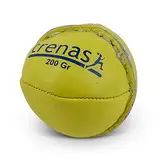 TRENAS Wurfball aus Leder - 200 Gramm - gelb - Für Wettkampf und Training