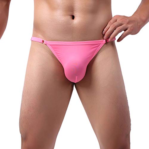 Sexy Netz Dessous weicher Thong Briefs Unterhose Herren Tüll Dessous(Rosa,Einheitsgröße)