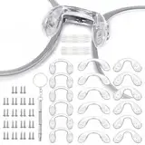 18 Stück Nasenpads Brille, U-Form Design Brillen Nasenpads Silikon, Brillen Reparatur Set mit kleinen Schrauben Muttern, Brille Silikon Nasenpads für Brillen und Sonnenbrillen,3 Verschiedene Größen