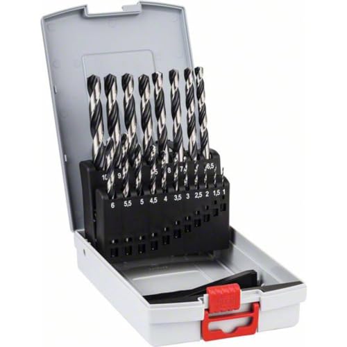 Bosch Professional 19tlg. HSS Spiralbohrer PointTeQ Set (für Metall, ProBox, Zubehör Bohrschrauber)