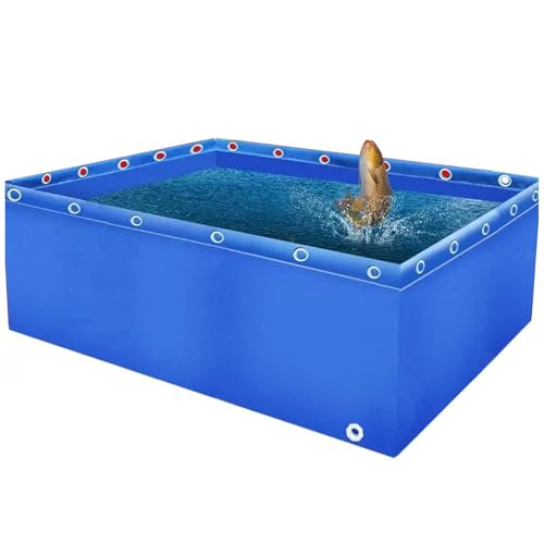 100 * 100 * 100cm,Aquarium-Pool-Teich, Multifunktional, Faltbar, Aus Segeltuch, Fischteich, Aquarium, Zierschwimmbecken mit Ablassventil, Sichtsegeltuch, Fischteich