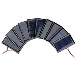 SUNYIMA 10 Stück 5V 30mA Mini Solarzellen für Solarenergie Mikro Solarmodul DIY Elektrisches Spielzeug Materialien Photovoltaikzellen Solar DIY System Kits (5V 30mA 53mm x 30mm)