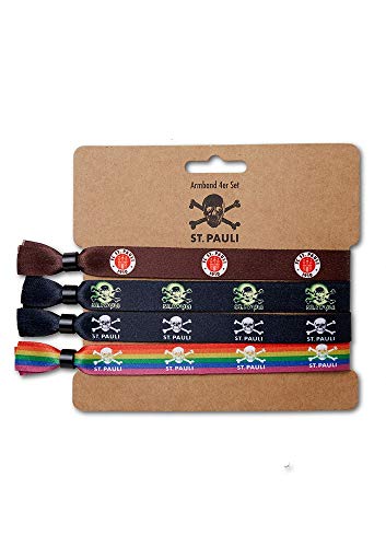 FC St. Pauli - Totenkopf, Armband 4er Set