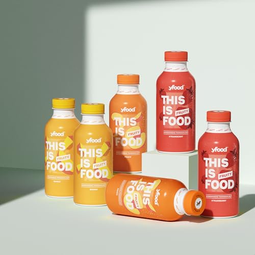 yfood Fruity Collection Trinkmahlzeit - 6 x 500ml für unterwegs & stressige Tage - Fruity Strawberry, Peach & Mango, vollwertig & ready-to-drink - inkl. 1,5 € Pfand
