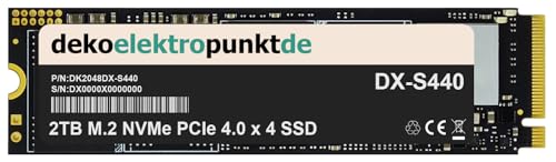 dekoelektropunktde 2TB M.2 NVMe Gen4 SSD Festplatte passend für Acer Aspire Spin 14 ASP14-51MTN-78QB, Alternatives Ersatzteil 2280 PCIe 4.0 x 4