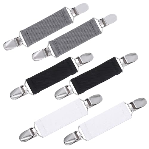 6 Stück Pullover Clips Elastisch, Sweater Cardigan Clips, Cardigan Clip, Clips für Kleidung, Cardigan HosenträGer, Ausschnitt Verkleinern Clip, Flex Clip Kleidung für Pullover Kleider Hemden Jacken