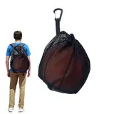 Lyivisk Ballsack, Ballnetz 1 Ball, Balltasche mit Karabiner sowie Kordelzug, Tragbare Faltbar Basketball Tasche für Basketball Fußball Volleyball Kinder Erwachsene