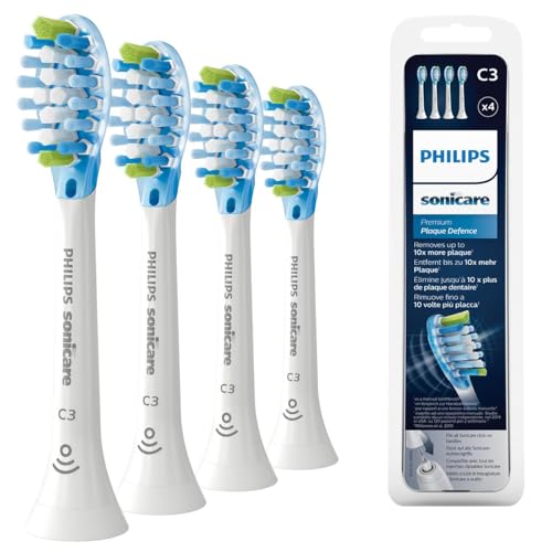 Philips Sonicare Original C3 Premium Plaque Defence Standard Schallzahnbürstenköpfe - 4er-Pack in Weiß (Modell HX9044/17)