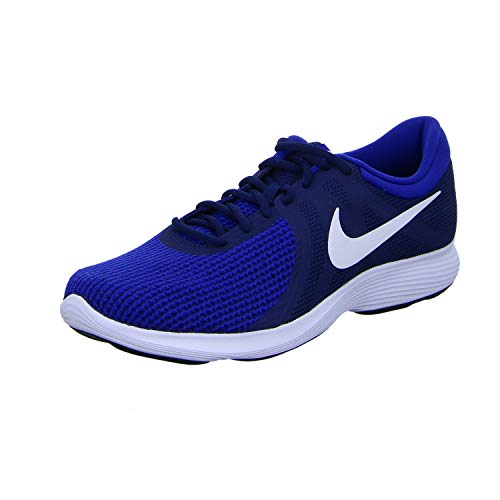 Nike Herren Revolution 4 EU Laufschuhe, Mehrfarbig (Midnight Navy/White/Deep Royal Blue 414), 42 EU