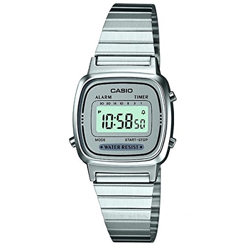 Casio DamenArmbanduhr Digital Quarz Edelstahl LA670WEA-7EF