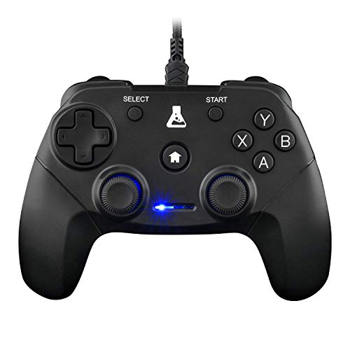 THE G-LAB K-Pad THORIUM - Gaming-Controller PC & PS3 USB mit integrierter Vibration, Gamepad-Game-Controller-Kabel verbunden - Joystick für PC Windows XP-7-8-10, PS3 (Mit Kabel)