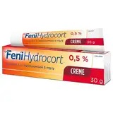 FeniHydrocort Creme 0,5%, Hydrocortison 5 mg/g, 3-fach wirksam bei Hautentzündungen: Lindert Juckreiz, vermindert Schwellungen, reduziert Rötungen, 30 g