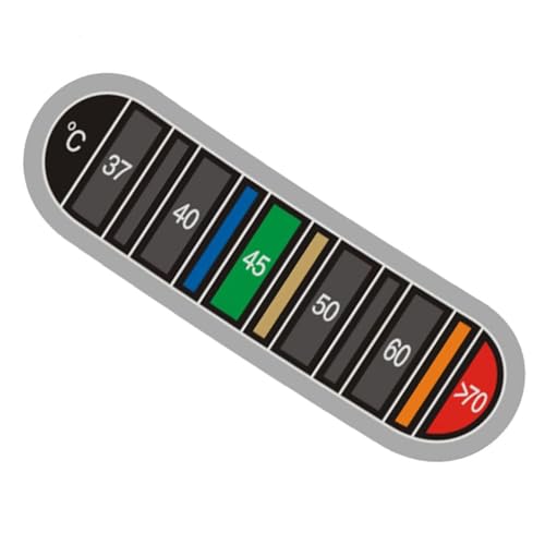Flaschenthermometer-Aufkleber – Kaffee-Verfärbungsthermometer, Thermometer-Aufkleber für Kaffee, aufklebbarer Thermometerstreifen, Temperaturanzeige zum Gären von Brauwein, einfach zu verwenden und ge