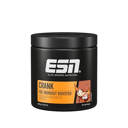 ESN Crank, Cola, 380g, Pre Workout Booster, vegan, geprüfte Qualität - made in Germany