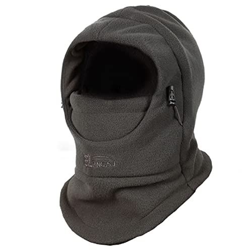 TRIWONDER Kinder Balaclava Winter Mütze mit Winterschal, Warmen Kapuzenschal Gesichtsmaske für Jungen Mädchen Outdoor Sport (Grün)